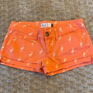 SO Coral Flamingo Print Shorts - Women's